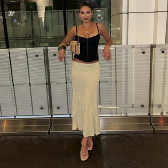 FREE PEOPLE IVORY/WHITE HALF SLIP MAXI SKIRT XS, S, M NWT - Picture 2 of 5